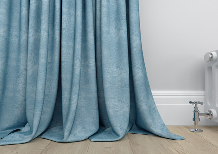 Florence Faux Suede, Cloud Blue - Made to Measure Curtains - Image 6